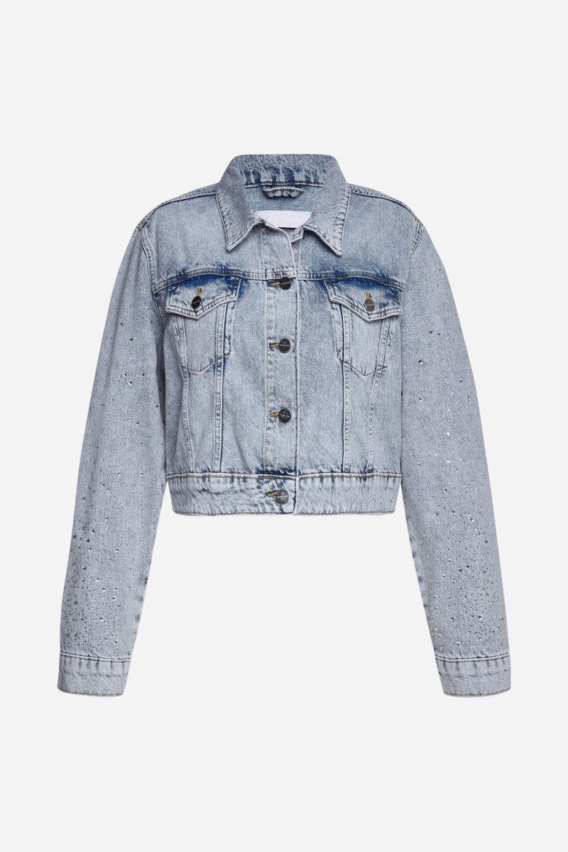 Denim-Jacke mit Strassdetails-Rich & Royal