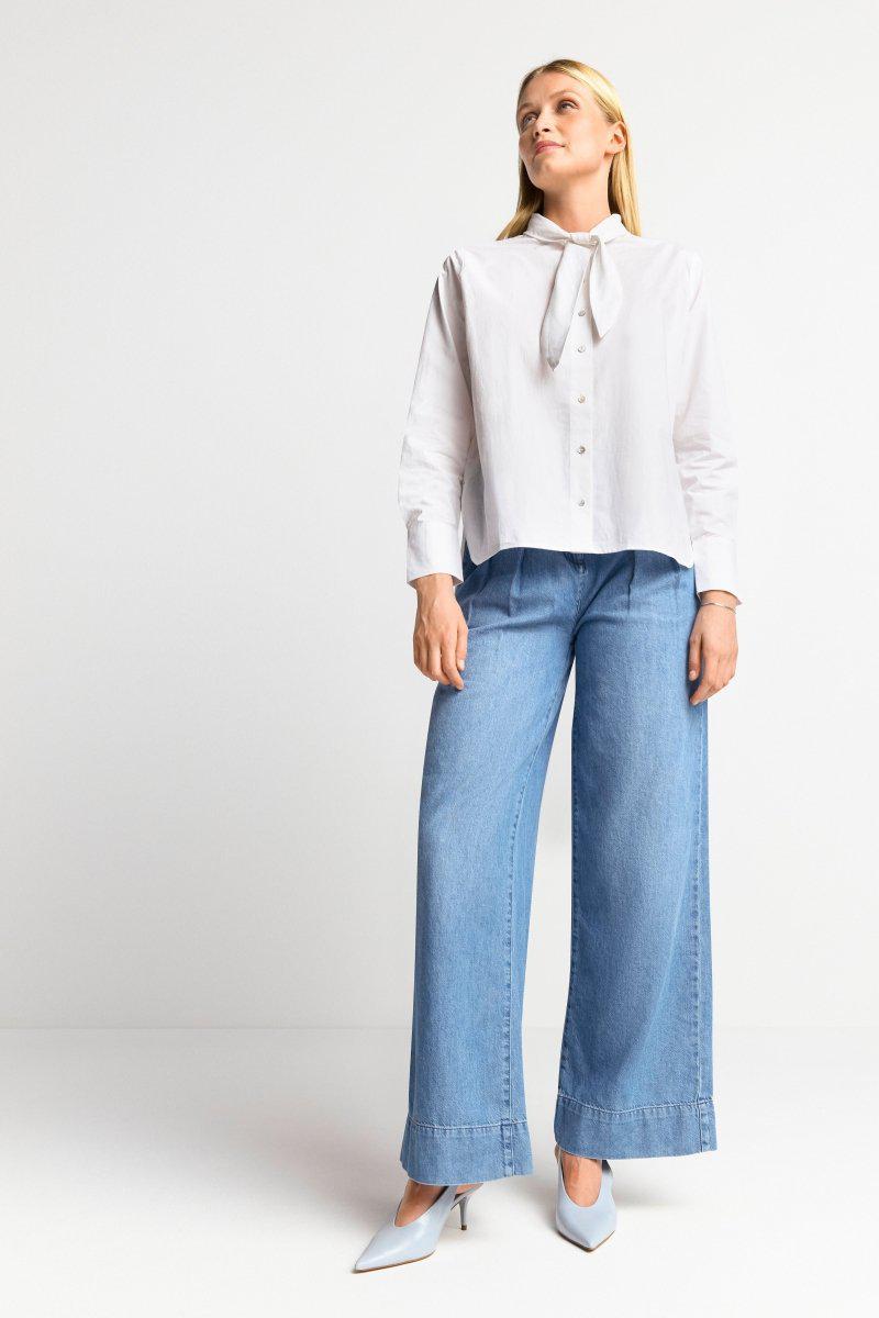 Eich & Royal Wide Leg Denim mit Bundfalten