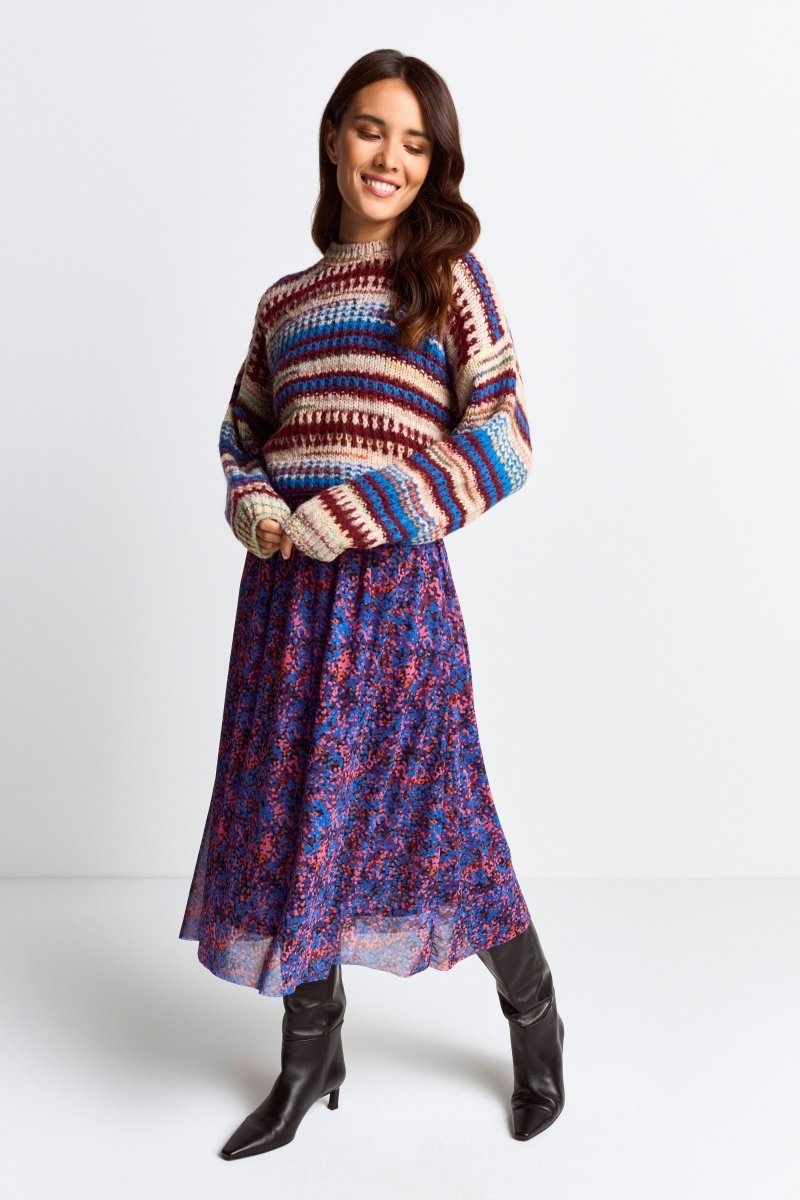 Pullover mit bunten Streifen-Rich & Royal