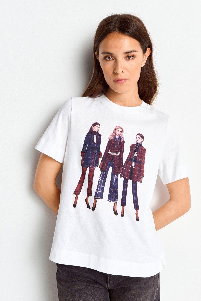 Eich & Royal Weißes T-Shirt mit Crew-Neck