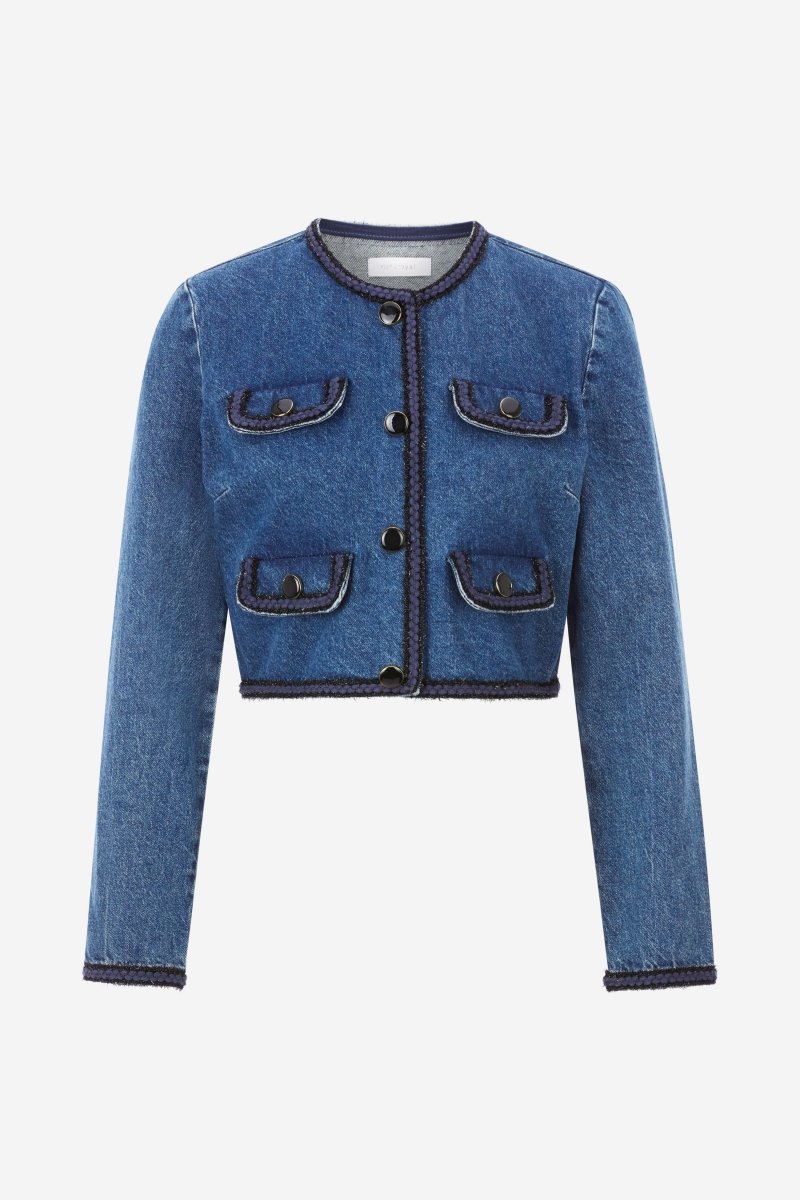 Denim-Jacke mit Zierborten-Rich & Royal