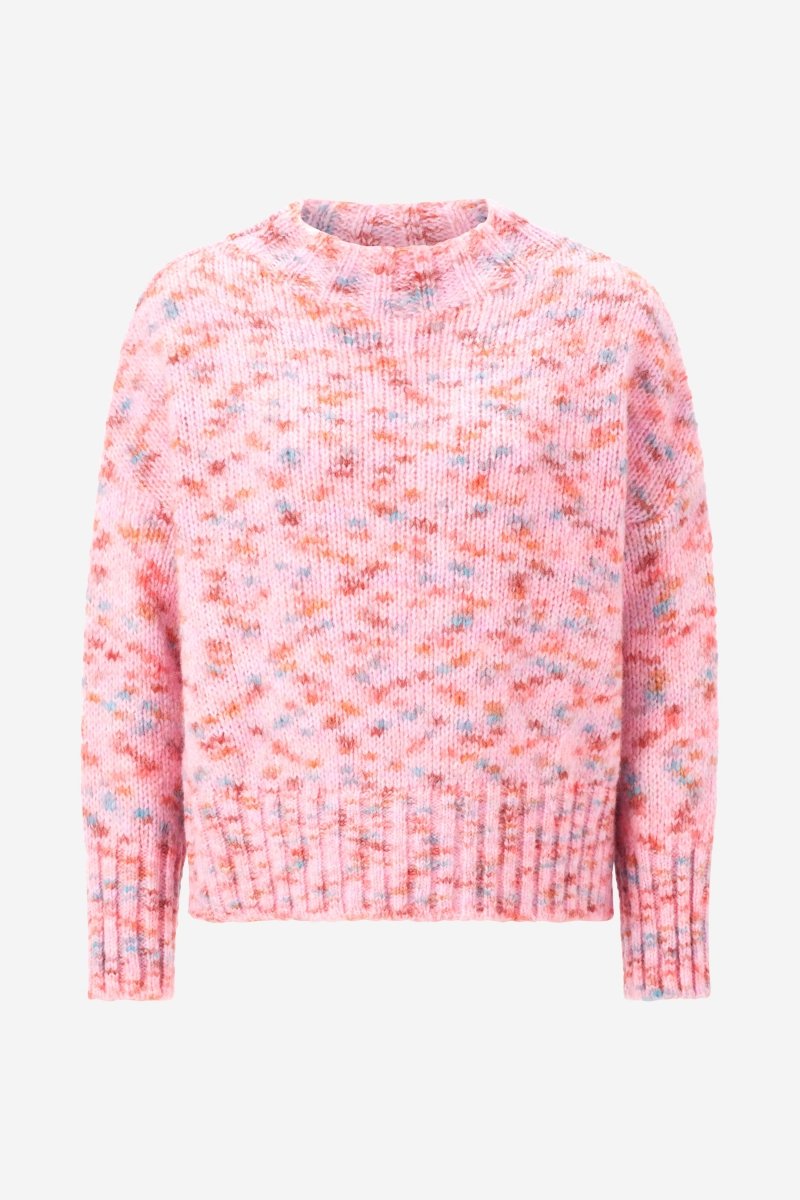 Grobstrickpullover in French Pink-Rich & Royal