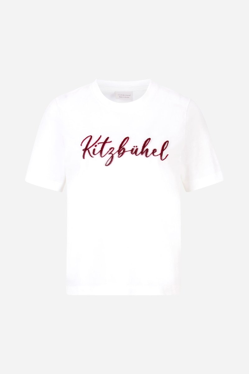 T-Shirt mit Flockdruck-Rich & Royal