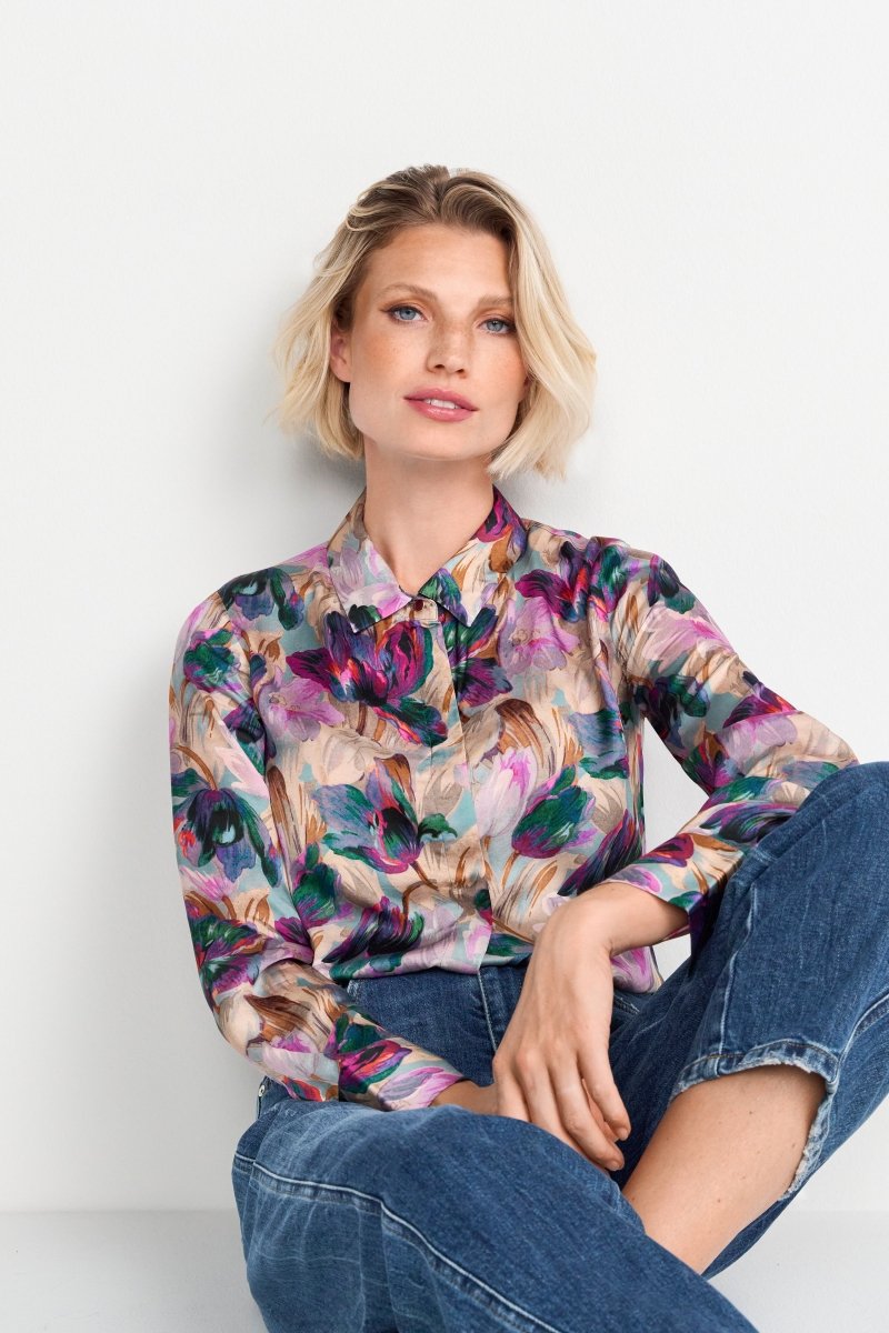 Eich & Royal Hemdkragenbluse mit Blumenprint