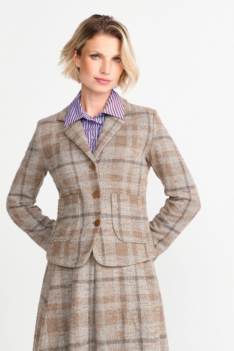 Eich & Royal Taillierter Blazer mit Karomuster