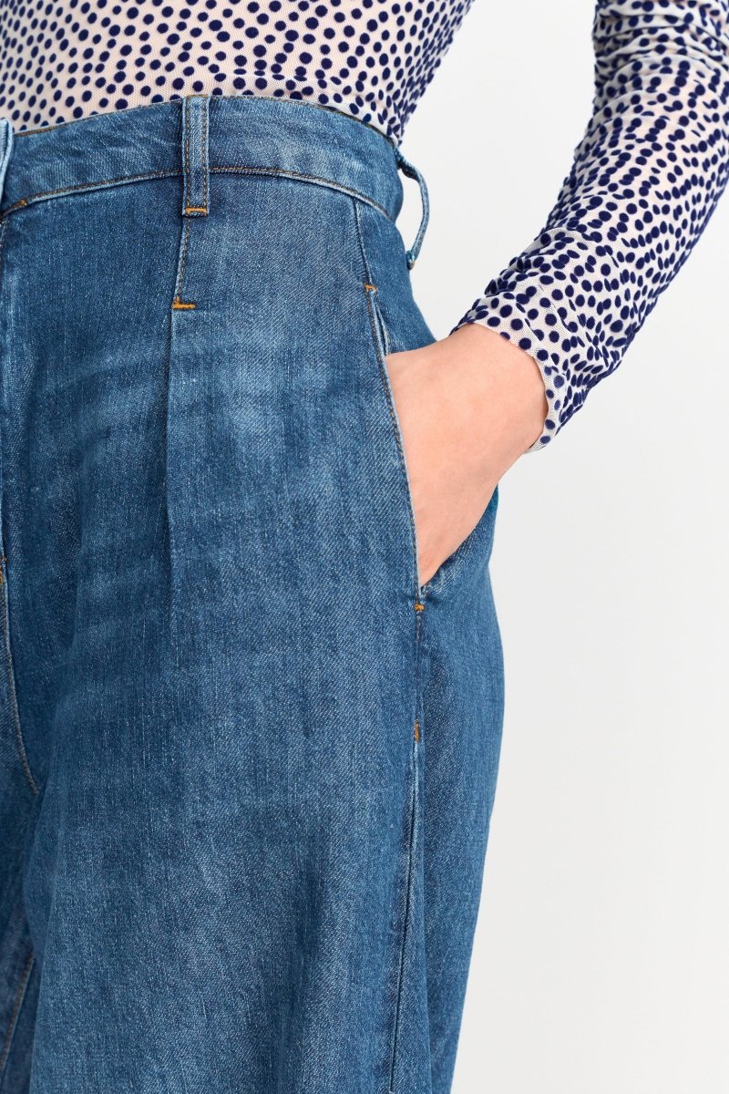 Wide Leg Denim mit hoher Taille-Rich & Royal