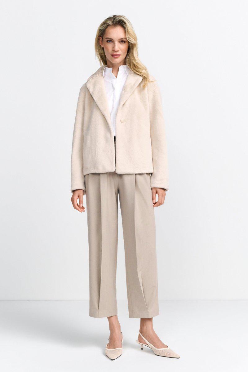 Faux-Fur-Jacke mit Revers Rich Royal - Main Image