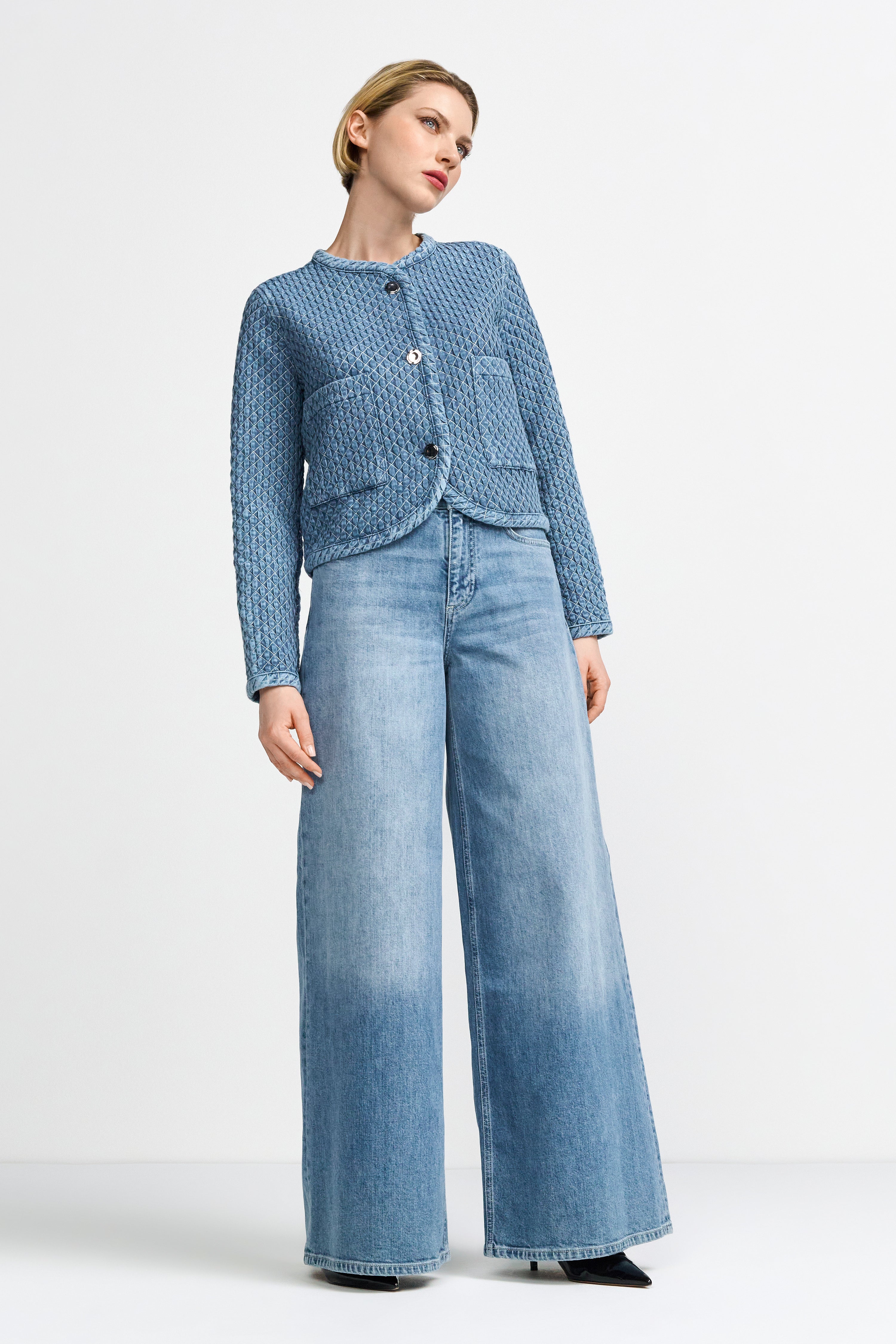 Wide Leg Denim mit hoher Taille-Rich & Royal