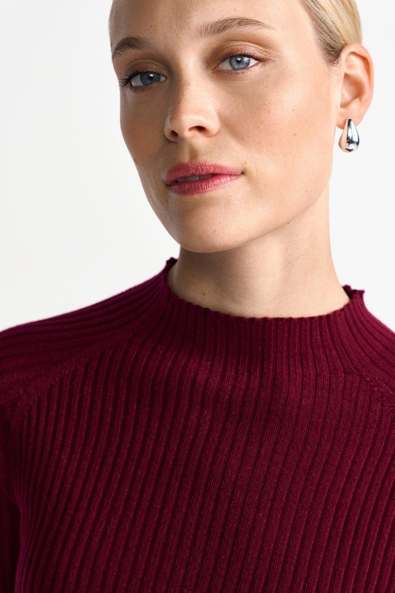 Merinopullover mit Stehkragen-Rich & Royal