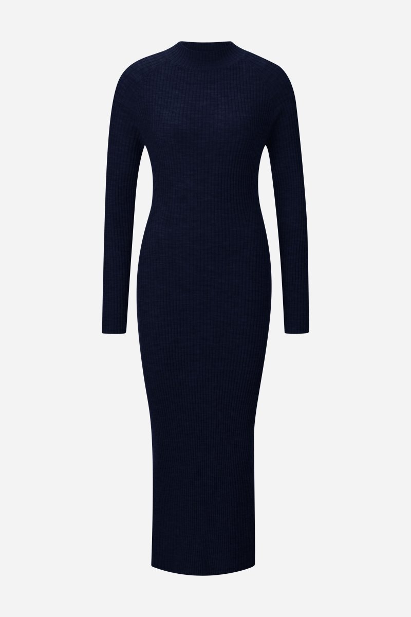 Langes Strickkleid mit Raglanärmeln-Rich & Royal