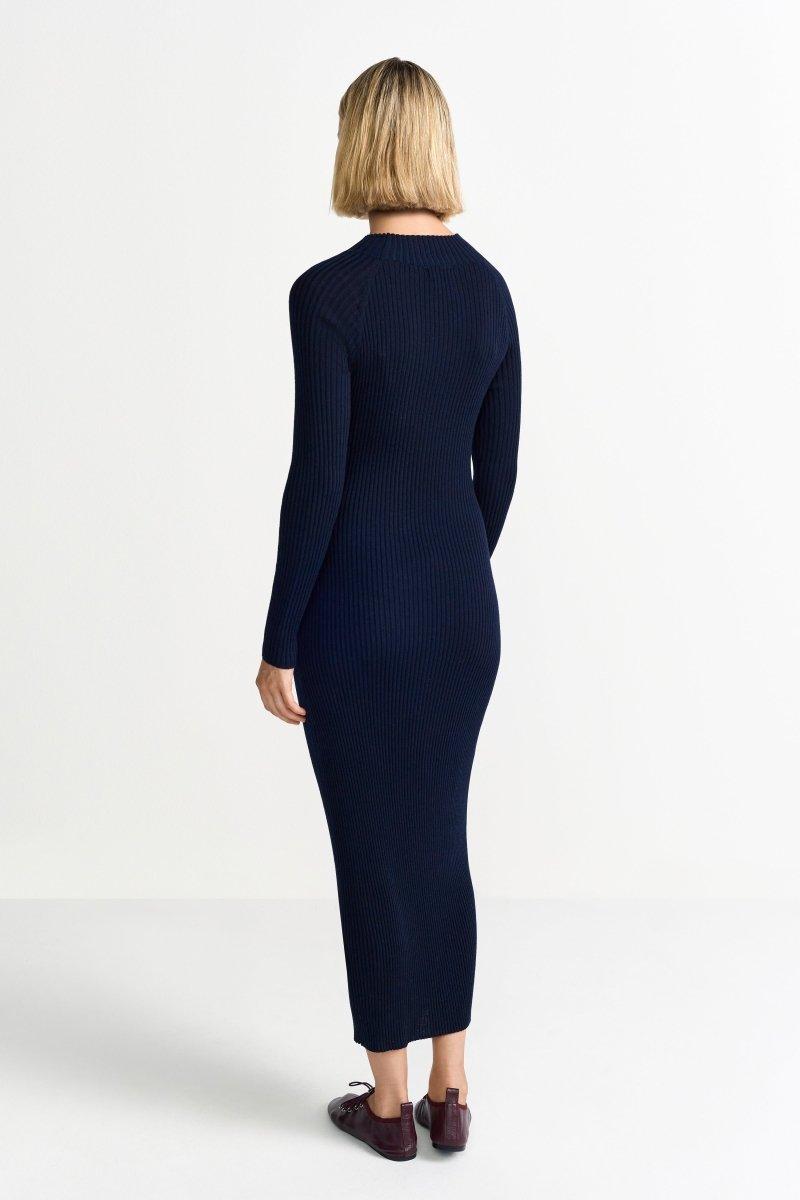 Langes Strickkleid mit Raglanärmeln-Rich & Royal