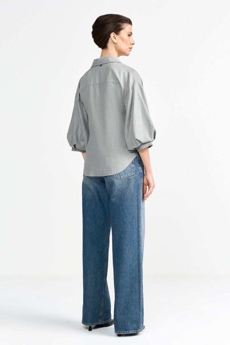 Wickelbluse mit Kragen-Rich & Royal