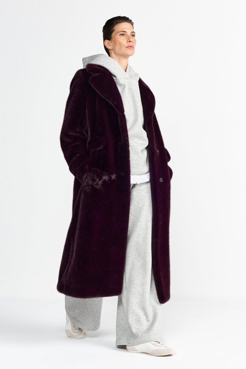 Langer Webpelzmantel-Rich & Royal