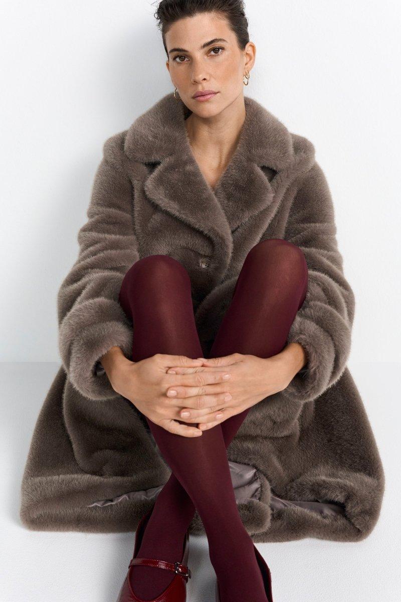 【Double by REGENCE】 ロングコート カシミヤ ファー 高級 Long faux fur coat | Rich & Royal