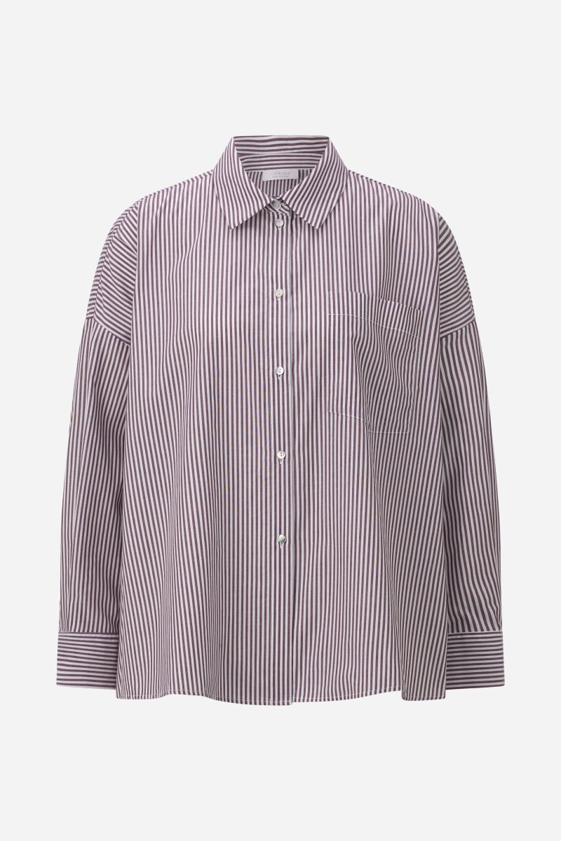 Gestreifte Oversize-Hemdbluse-Rich & Royal