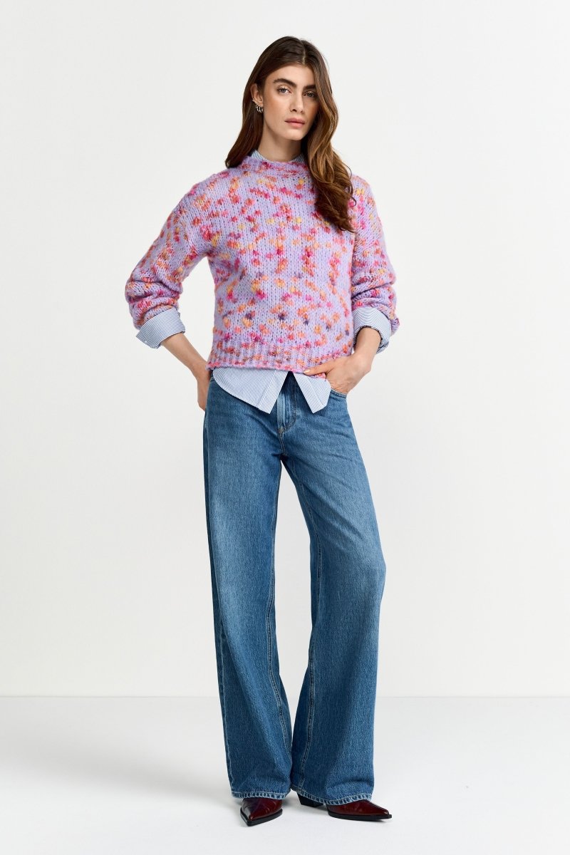 Bunter Bouclé-Strickpullover-Rich & Royal