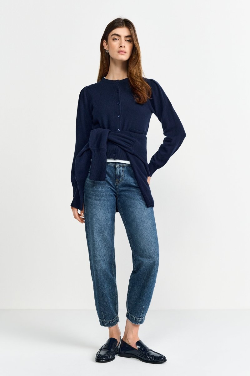 Kaschmircardigan mit Puffärmeln-Rich & Royal