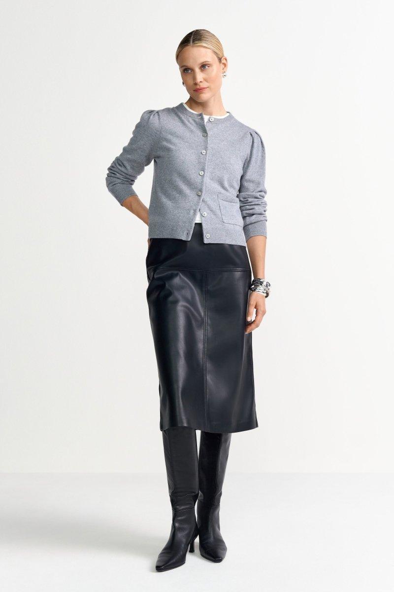 Kaschmircardigan mit Puffärmeln-Rich & Royal