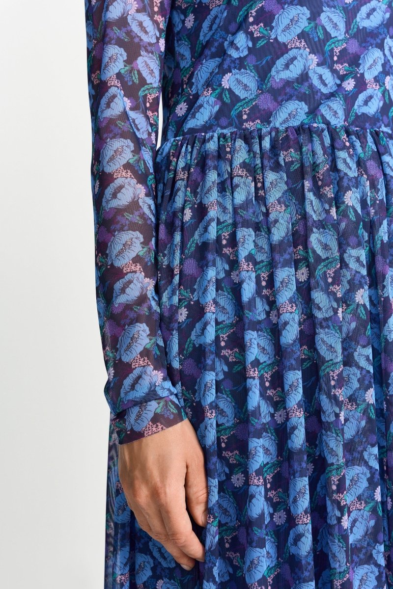 Langes Meshkleid mit Print-Rich & Royal