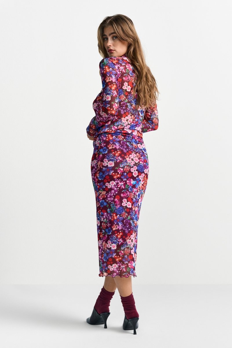 Midirock mit Blumenmuster-Rich & Royal