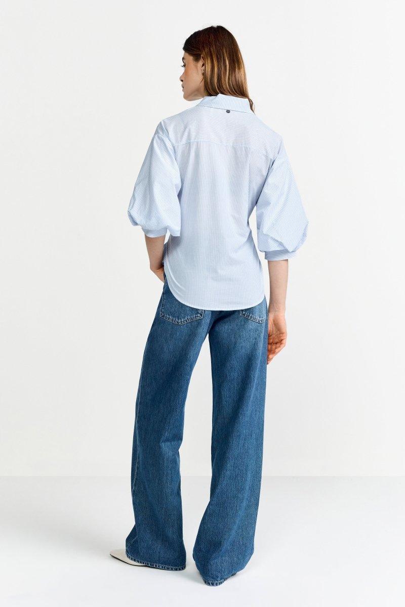 Wickelbluse mit V-Neck-Rich & Royal