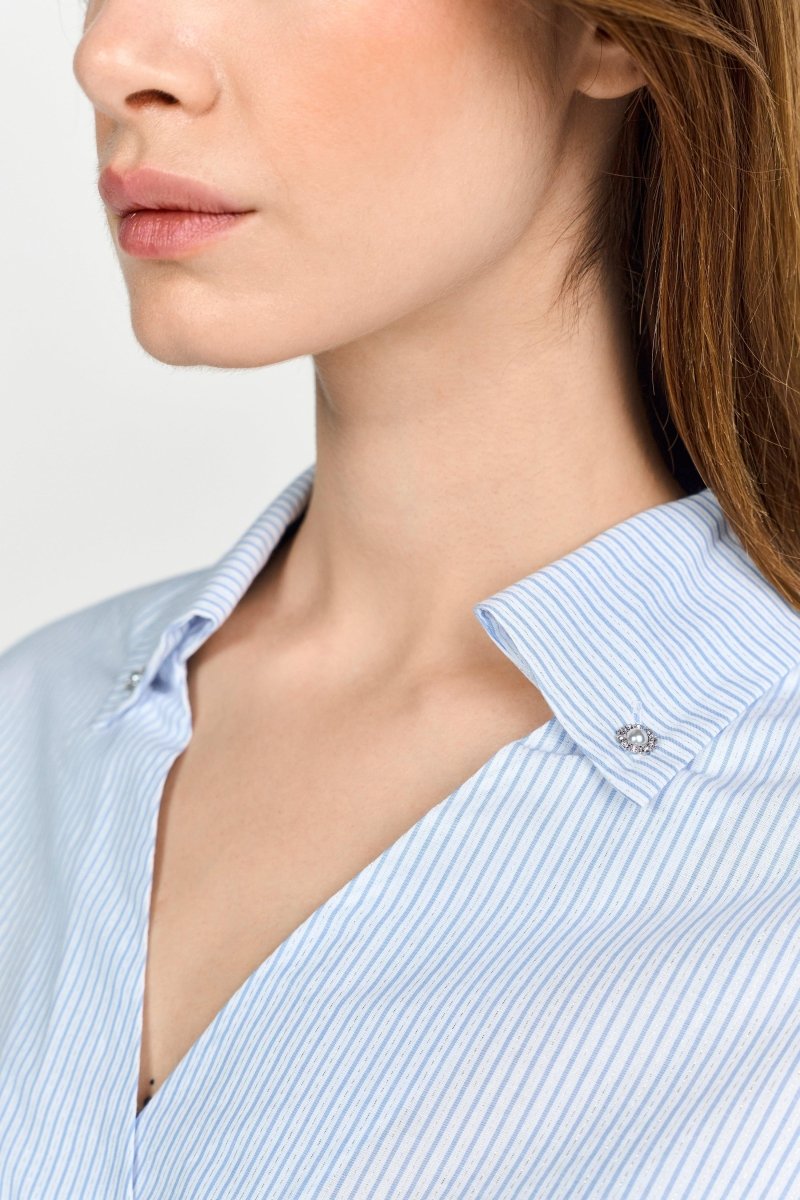 Wickelbluse mit V-Neck-Rich & Royal