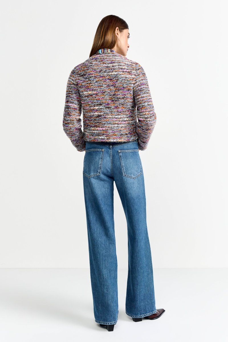 Bunte Bouclé-Jacke-Rich & Royal