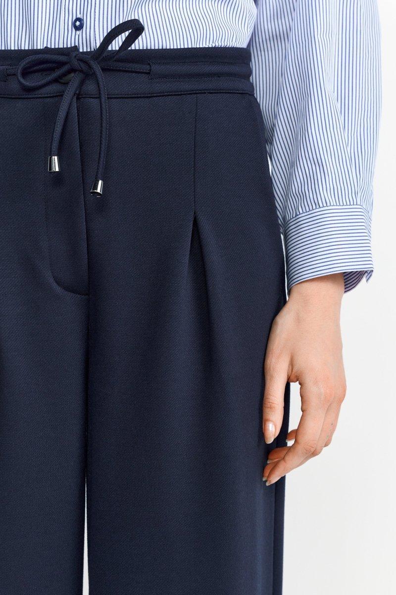 Dunkelblaue Stoffhose mit Tunnelzug-Rich & Royal