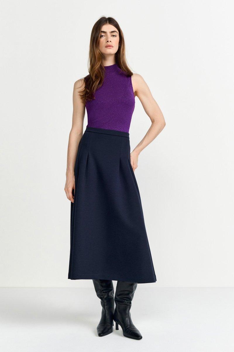 Rib-Top mit Glitzereffekt-Rich & Royal