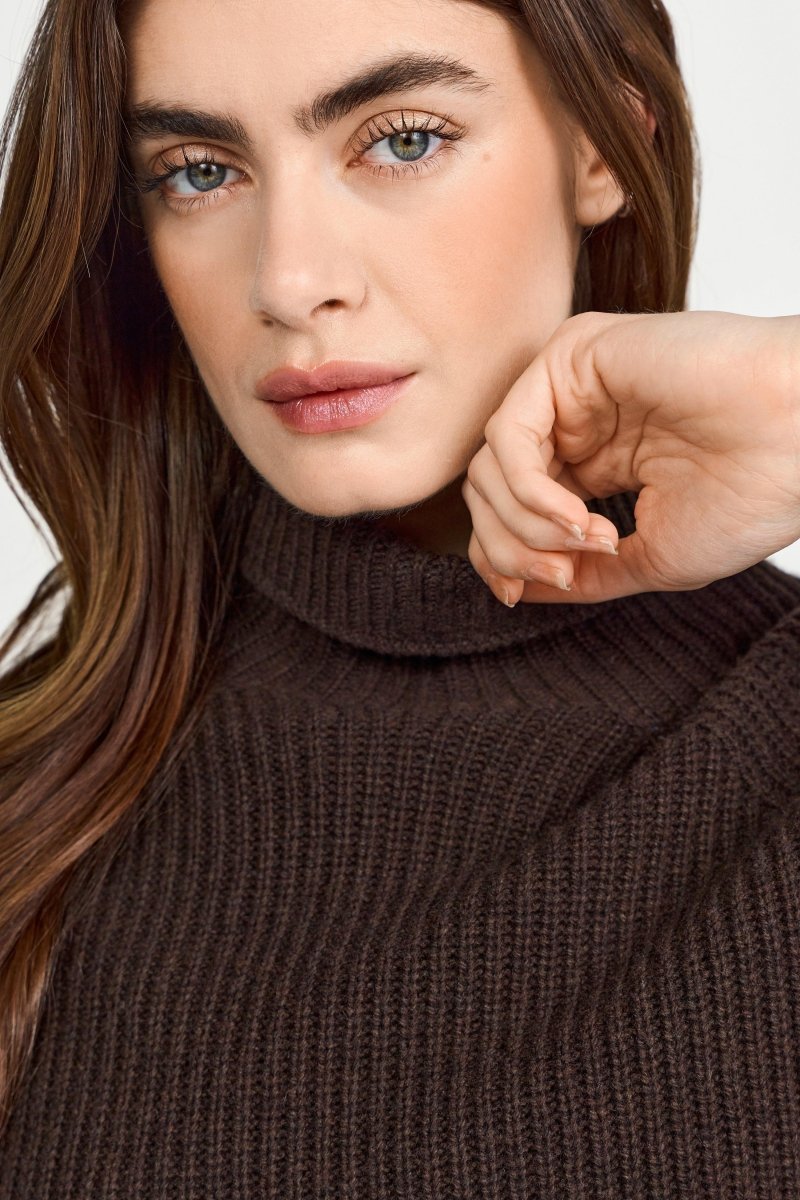 Grobstrickpullover mit Rollkragen-Rich & Royal