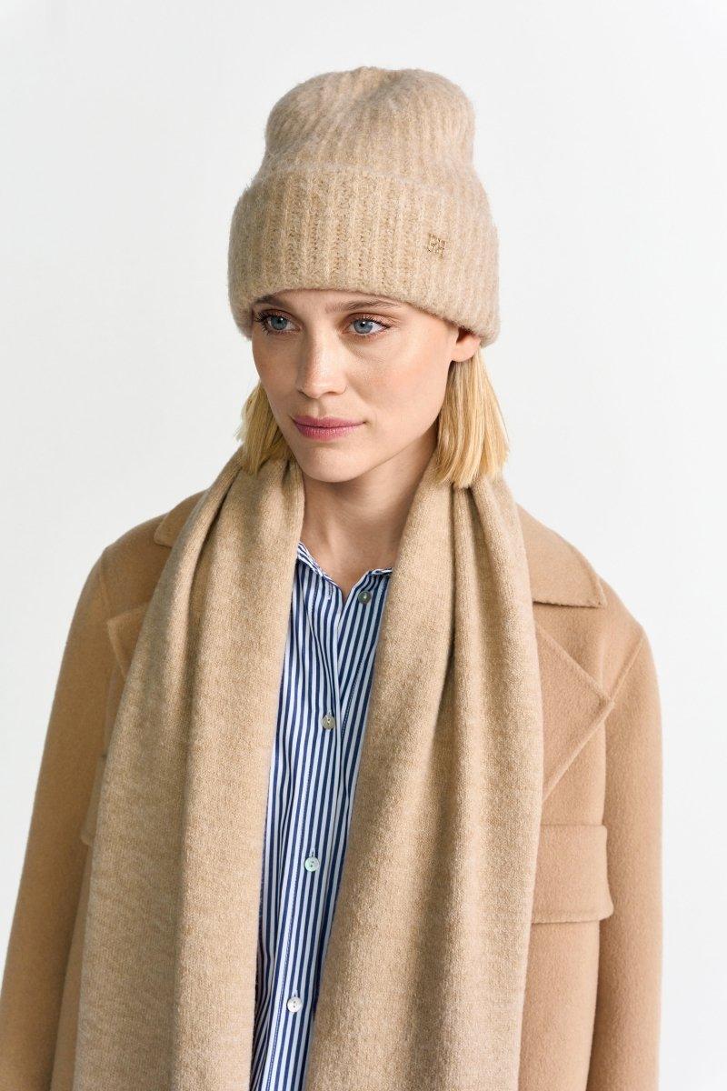 Beanie aus Rippstrick-Rich & Royal