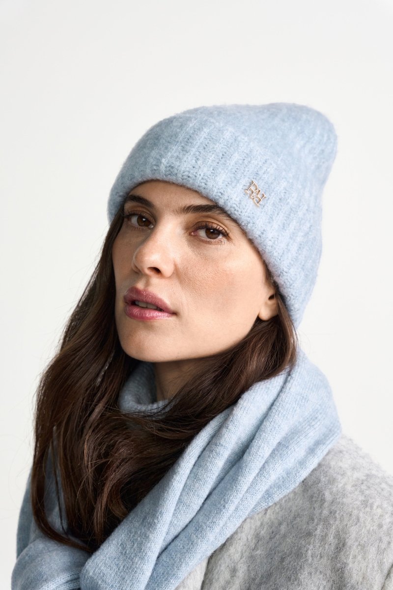 Beanie aus Rippstrick-Rich & Royal