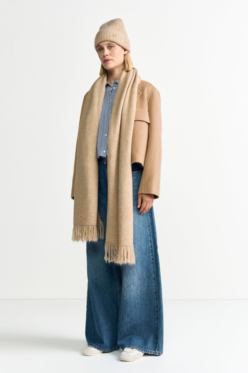 Wollschal mit Fransen-Rich & Royal