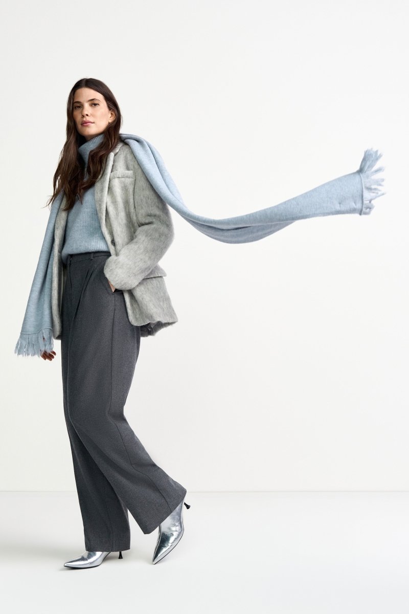 Wollschal mit Fransen-Rich & Royal