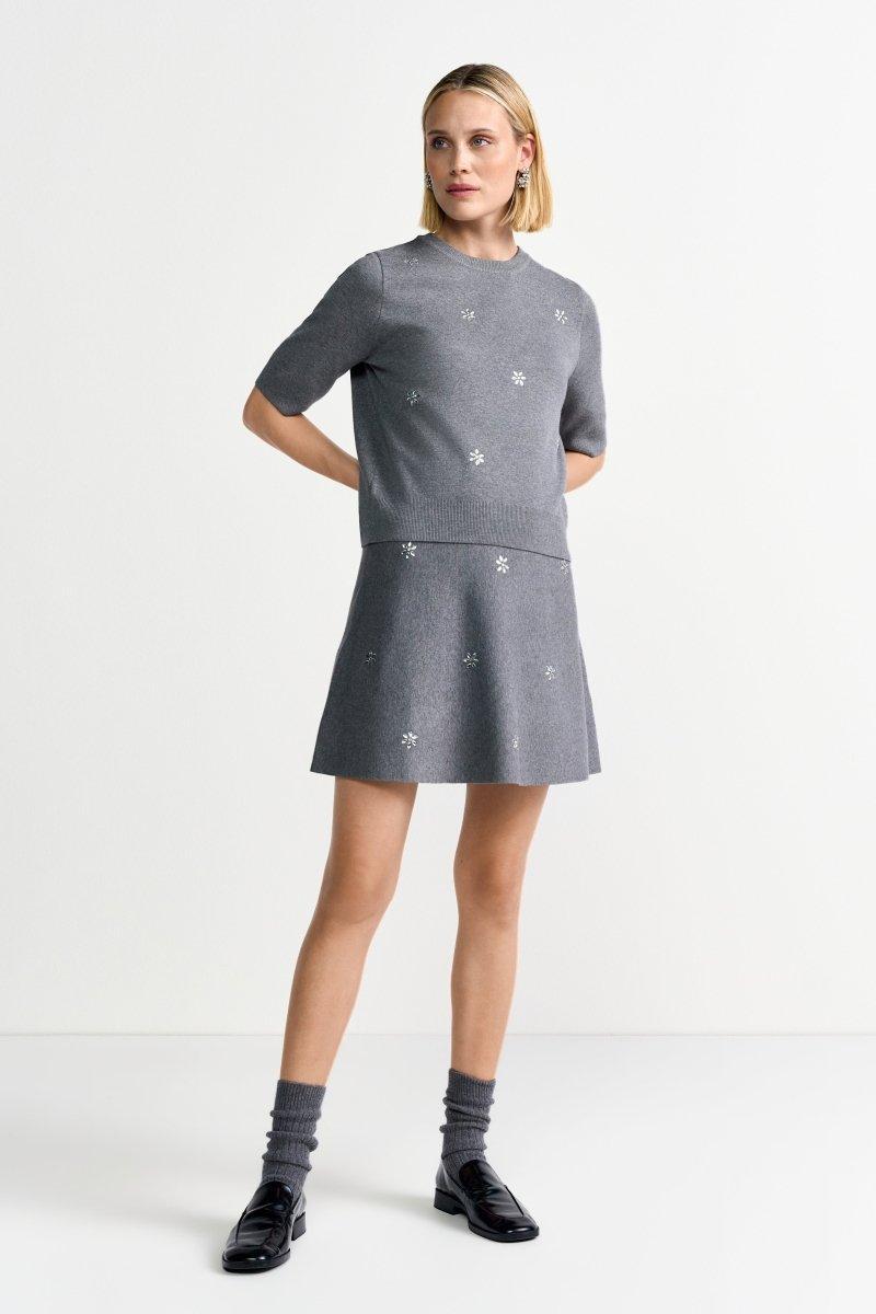 Feinstrickpullover mit Glitzersteinen-Rich & Royal