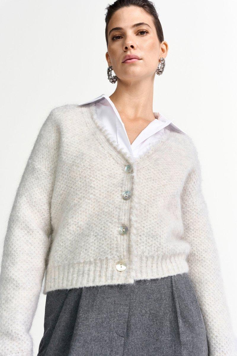 Wollcardigan mit Perlmuttknöpfen-Rich & Royal