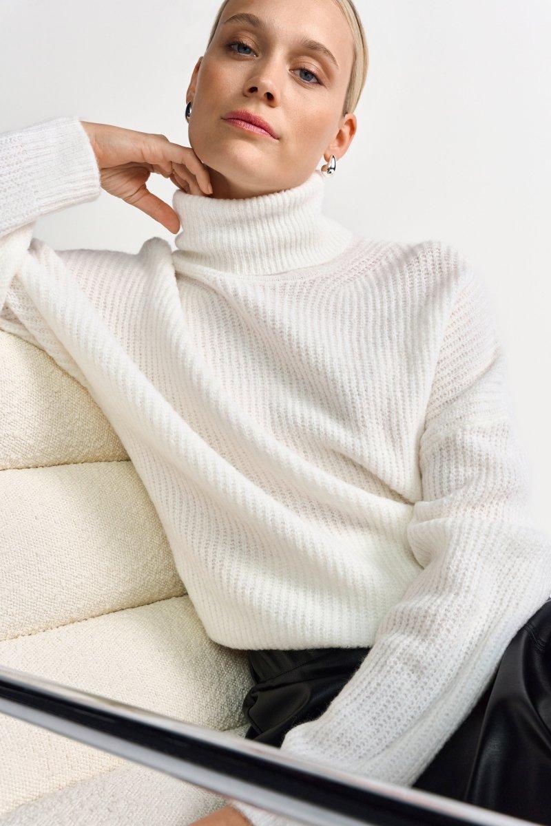 Oversize-Strickpullover mit Rollkragen-Rich & Royal