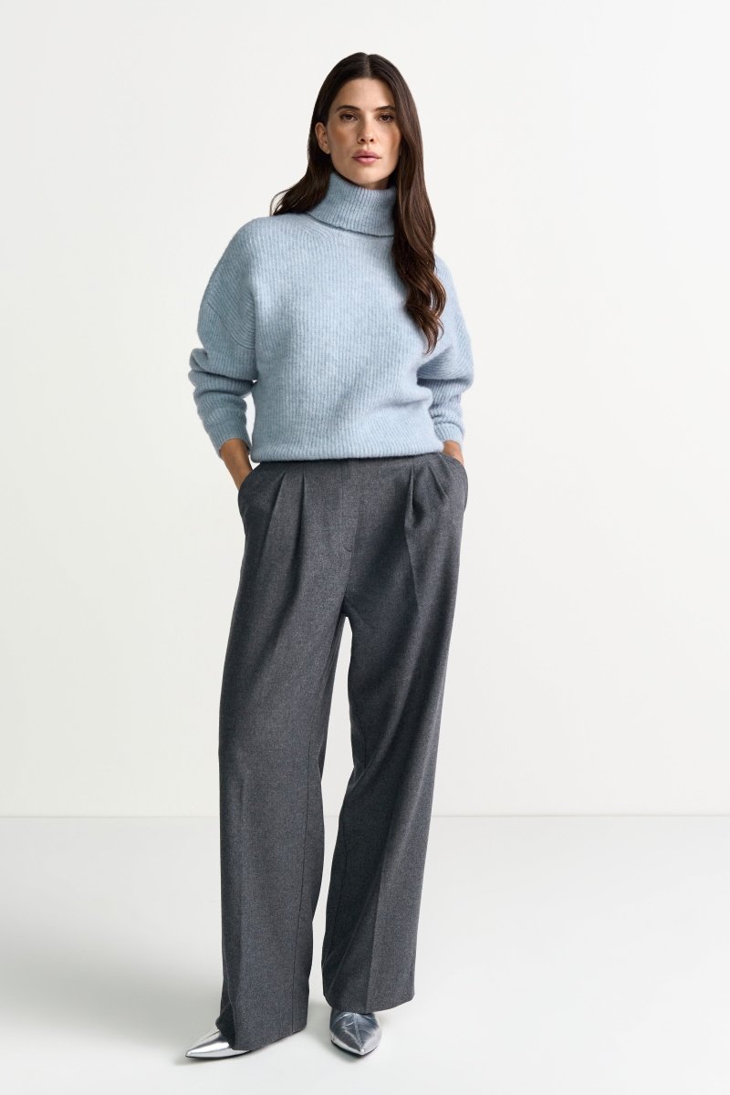 Oversize-Strickpullover mit Rollkragen-Rich & Royal