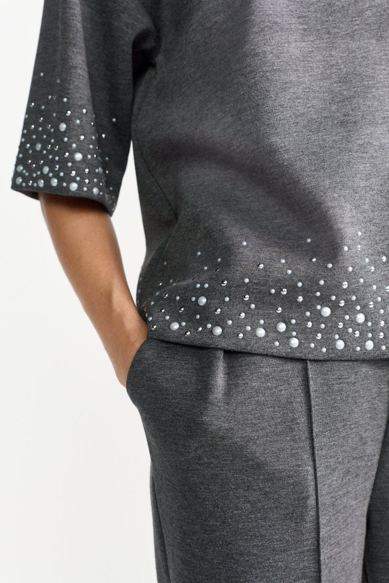 T-Shirt mit Perlen-Rich & Royal