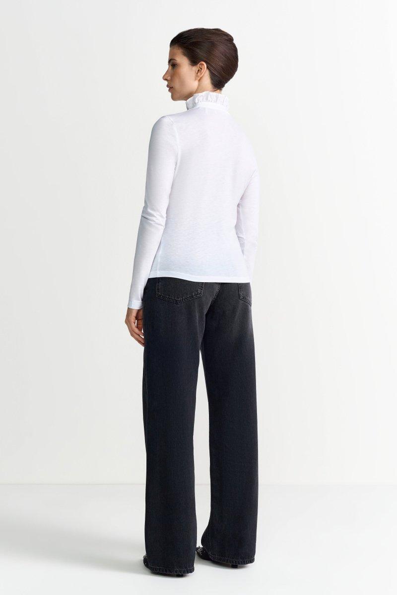 Longsleeve mit Rüschenkragen-Rich & Royal