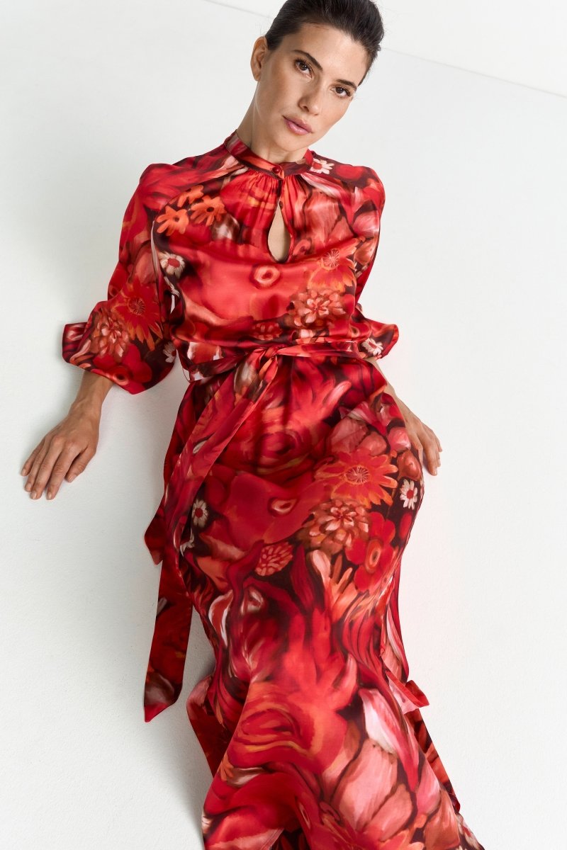 Blusenkleid mit Bindegürtel-Rich & Royal