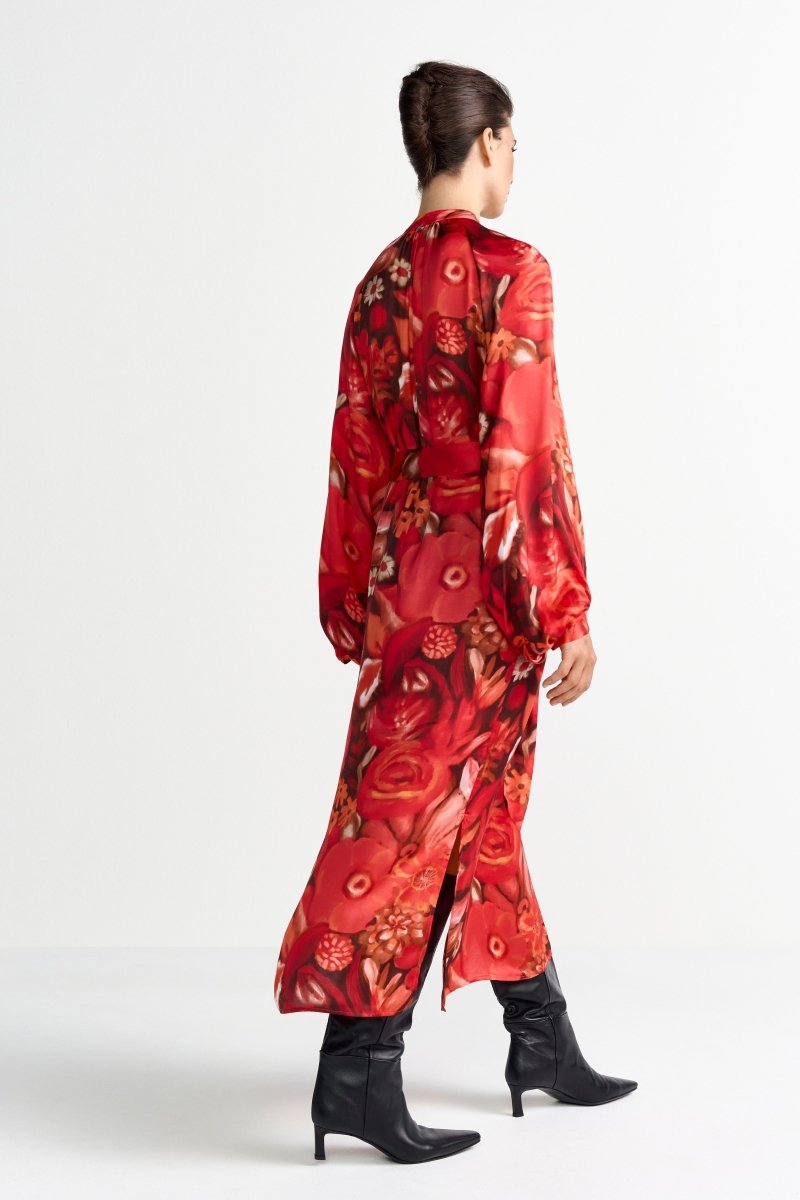 Blusenkleid mit Bindegürtel-Rich & Royal