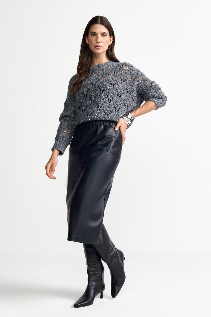 ajour sequince pullover - Look-Rich & Royal