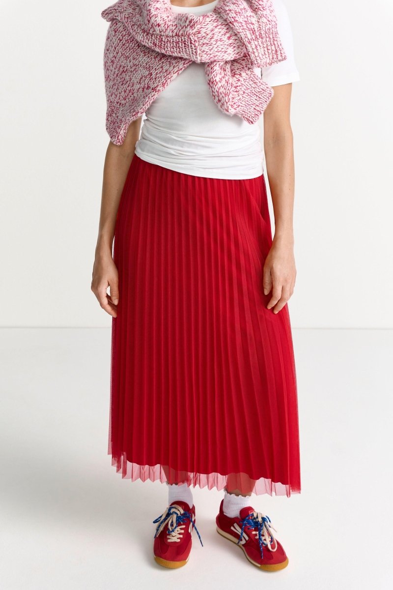 Plisseerock in Midilänge-Rich & Royal