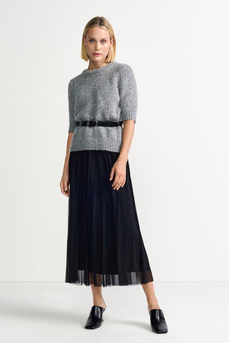 Plisseerock in Midilänge-Rich & Royal