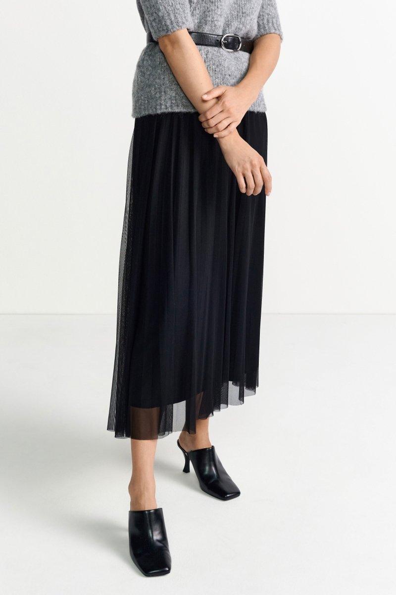 Plisseerock in Midilänge-Rich & Royal