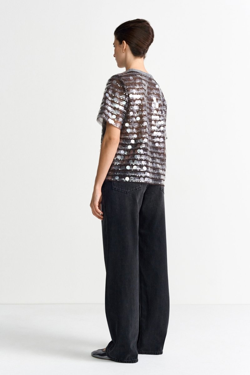T-Shirt mit Pailletten-Rich & Royal