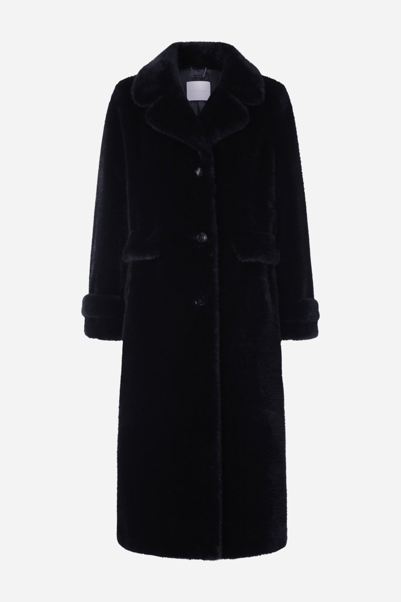 Schwarzer Oversized-Mantel-Rich & Royal