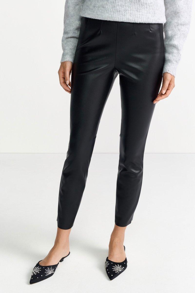 Slimfit-Hose in Lederoptik-Rich & Royal