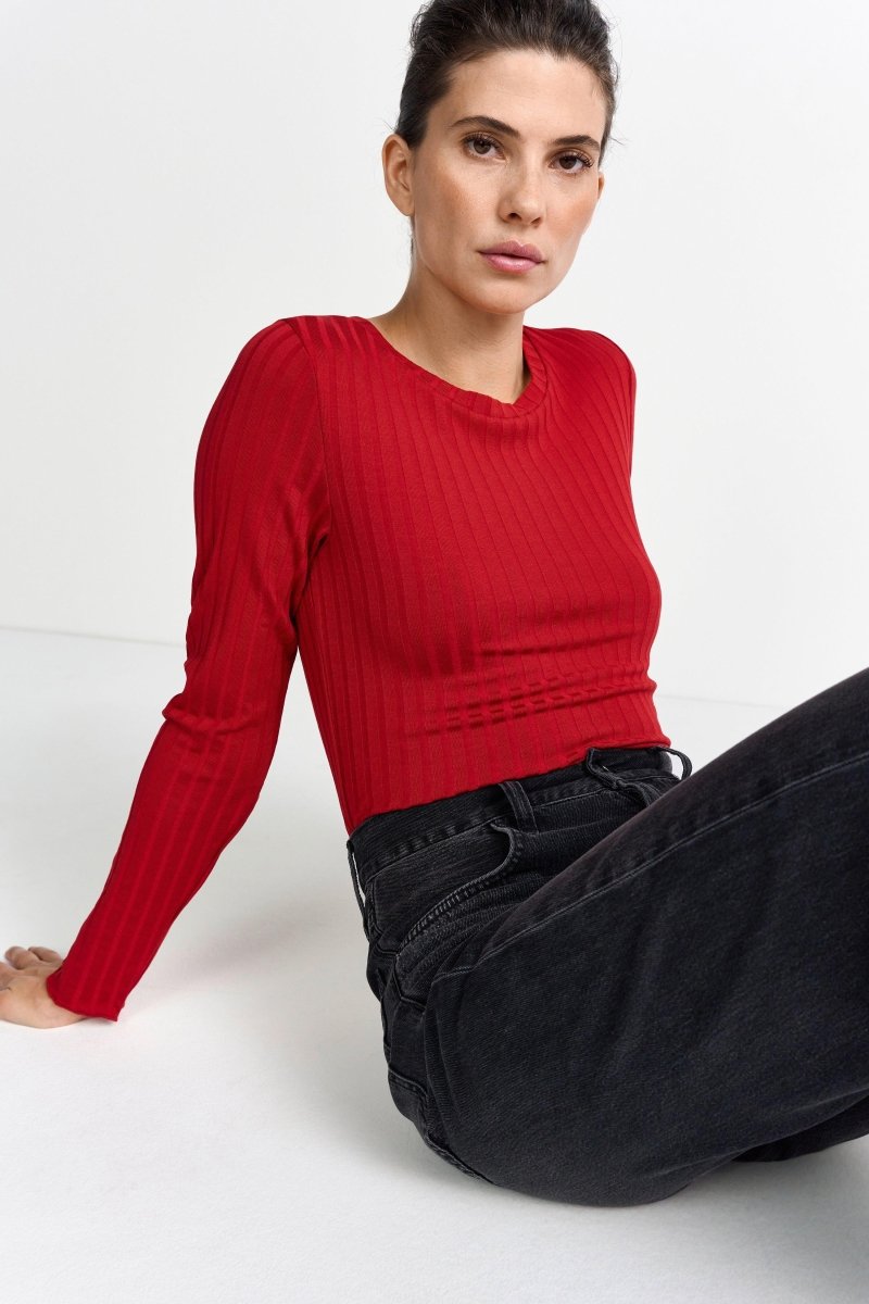 Geripptes Longsleeve-Rich & Royal